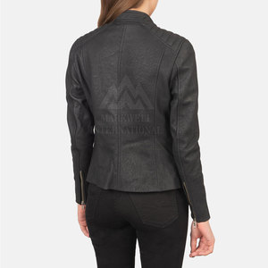 Nuevo transpirable último diseño mujeres moda 2025 alta calidad mujeres mejor diseño chaquetas de cuero - Product Image 2