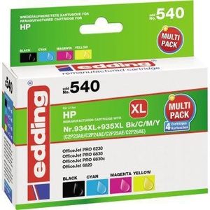 Cartucho de Tinta Compatible con Edding para HP 934XL/935XL, No Original, Aprox. 1,700 páginas en blanco y 1,030 en color - Product Image 1
