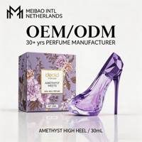 Parfum pour femme Deold Amethyst Heel OEM, logo personnalisé, marque privée, vente en gros, 30 ml, frais, fruité, floral