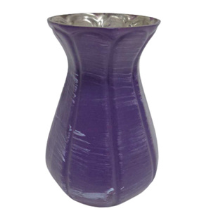 Vase à fleurs en verre de dernière conception, pot de fleur de couleur pourpre antique pour la décoration de salon et de mariage personnalisée - Product Image 2