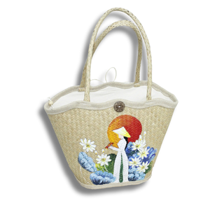 Bolso Tote de Hierba Marina Natural Premium Hecho a Mano para Mujer, Bolso de Playa Duradero con Forro de Algodón, Estilo Picnic, Marca PHU HAO, Artesanía - Product Image 1