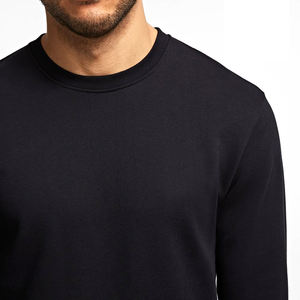 Ensemble de survêtements tendance avec logo personnalisé pour hommes, sweat-shirt à col rond 100% coton confortable et unique pour le jogging d'hiver - Product Image 5