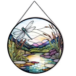 Attrape-soleil Art Déco personnalisé en vitrail peint, 20 cm, thème Gobelin, panneau décoratif de Noël, décoration de jardin - Product Image 1
