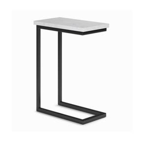 Table d'appoint en acier inoxydable faite à la main, miroir de qualité supérieure poli avec dessus en marbre noir, fabricant en gros - Product Image 3