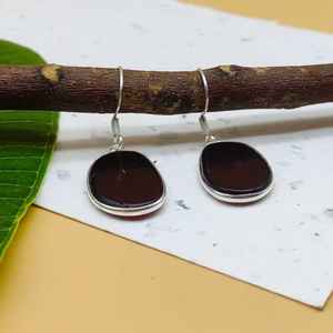 Pendientes de gota de bisel de ágata negra hechos a mano bohemios de Plata de Ley 925 al por mayor para fiesta de boda o regalo - Product Image 2