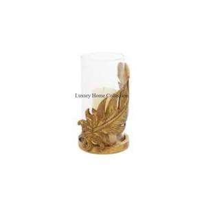 Portavelas de Color dorado recién llegado, diseño de hoja, forma redonda, hecho a mano, tarros de velas de diseñador de mesa para regalar promocionales - Product Image 6