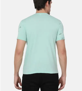 Camiseta de verano con estampado de moda, camiseta informal holgada con cuello redondo para niño, camiseta de mezcla de algodón de manga corta para hombre - Product Image 3