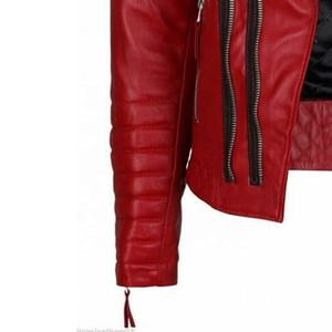 เสื้อแจ็คเก็ตหนังแท้ผู้ชายแขนยาวโลโก้มหาวิทยาลัย - Product Image 5