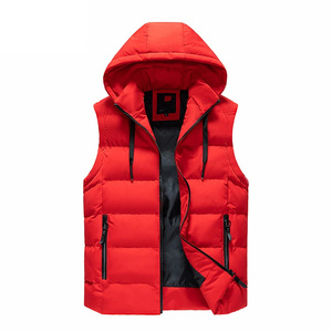 Nouvel arrivage de veste sans manches pour hommes manteaux bouffants personnalisés veste en duvet de couleur unie gilet d'hiver vêtements d'extérieur coupe-vent vêtements - Product Image 2