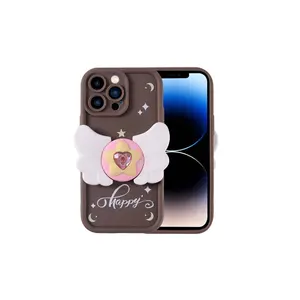 Funda Protectora de Silicona Marrón Oscuro Netzy SAFA Kapya para iPhone 14 Pro con Diseño de Figura Electrochapada y Protección de Cámara para Nord 5G - Product Image 1