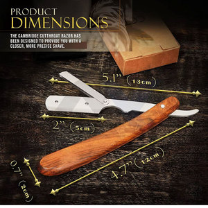 Rasoir droit professionnel de qualité supérieure en acier inoxydable, haute qualité pour un rasage de précision et un soin de la peau - Product Image 5