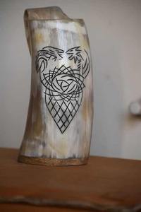 Taza de cuerno de vino vikingo única de alta calidad, recipiente para beber con cuerno de buey de estilo Animal ecológico con técnica pulida - Product Image 3