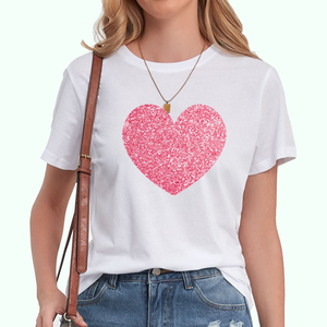 JL82B Wholesale High Quality Woman <b>T</b>-<b>shirt</b> Cotton Rhinestone <b>Shirts</b> Oversized Drop Shoulder <b>Cream</b> <b>t</b> <b>Shirts</b> for <b>Women</b> - Product Image 5