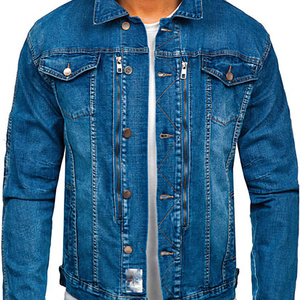 High Street Solid Color <b>Denim</b> <b>Jacket</b> For Men Winter Cotton OEM Custom Made <b>Jacket</b> For Men - Product Image 5