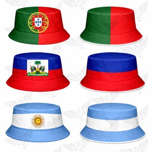 Chapeau Bob Unisexe Imprimé Drapeaux Nationaux (USA, Canada, Mexique) pour l'Été – Accessoire Idéal pour les Matchs de Football 2026 – Vente en Gros - Product Image 2