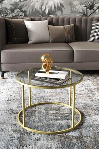 Mesa de centro de metal para interiores de excelente calidad resistente a la intemperie con recubrimiento en polvo para patio, jardín o balcón disponible para la venta - Product Image 3