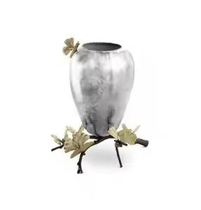 Gorges Fantaisie Fleur Vase Décor À La Maison Balcon Fleur Affichage Vase En Aluminium Fantaisie Nouveau Design De Luxe Décor - Product Image 1