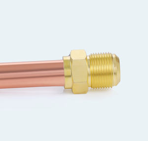 Unión de Latón para Condensador de 3/4, Tubo de Cobre de 10 cm, 23G, 1-1/16-14 SAE 45 °   Conector de Refrigerante de CA Soldado Flare 1050PSI, India - Product Image 1