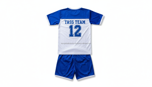 Uniformes de football pour hommes de haute qualité avec logo personnalisé, 100% polyester, séchage rapide, respirant, col en V, dernier design, ensembles de football - Product Image 6