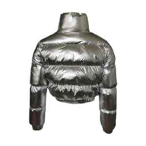 แจ็คเก็ตพัฟเฟอร์กำมะหยี่สไตล์ฮิปฮอปสำหรับผู้ชาย ขายส่ง ราคาดีที่สุด เสื้อโค้ทแบบยูนิเซ็กซ์ คอตั้ง กันน้ำ ใส่ได้สองด้าน แฟชั่น - Product Image 2