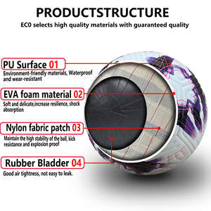 Balón de fútbol tamaño 5 balón profesional personalizado Partido de entrenamiento promocional balones de fútbol - Product Image 3