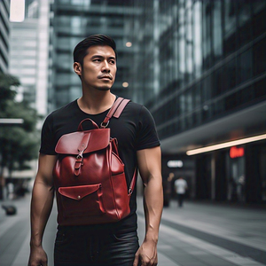 กระเป๋าเป้สะพายหลังหนัง PU สำหรับนักเรียนนักศึกษากระเป๋าเป้หนังสำหรับแล็ปท็อปน้ำหนักเบากระเป๋าใส่แล็ปท็อปกระเป๋าลำลองสำหรับผู้ชาย - Product Image 3