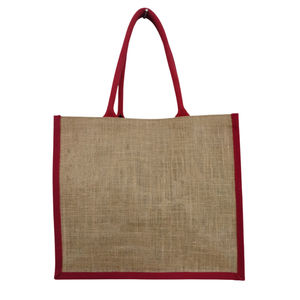 KVR Sac fourre-tout en jute marron naturel pour cadeaux, personnalisé, avec motif de marque de distributeur - Product Image 1