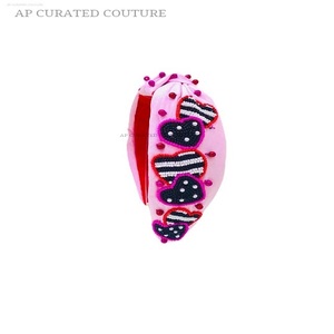 ที่คาดผมธีมวาเลนไทน์สไตล์เรโทรสายรัดผมประดับด้วยมือจากอินเดียที่คาดผมสไตล์ย้อนยุค - Product Image 6