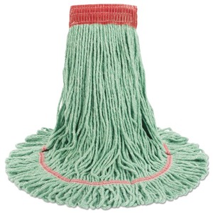 Cabezal de Mopa Húmeda Grande de 5 Pulgadas, Color Verde, Marca Boardwalk, Super Loop, de Algodón/Fibra Sintética para Limpieza de Pisos (12/Caja) - Product Image 2
