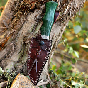 Cuchillos de Caza con Mango de Madera de Color Sólido, Nuevo Estilo, Precio Económico, Servicio OEM, Hoja de Acero Inoxidable y Damasco, en Stock, Venta Caliente - Product Image 4