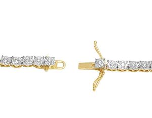 Collar de Cadena de Tenis con Diamantes de Moissanita Chapados en Oro sobre Plata de Ley de Lujo, Joyería Hip Hop para Hombres y Mujeres, Regalo para Todos - Product Image 4