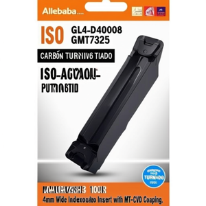 Paquete de 10 Herramientas de Torneado Negras ISO GL4-D400M08-GMT7325, Inserto Indexable de 4 mm de Ancho con Recubrimiento MT-CVD - Product Image 2