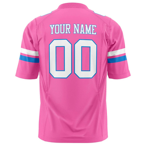 Maillot de football américain avec nom personnalisé pour hommes, imprimé par sublimation, col en V, manches courtes, respirant, options grande taille disponibles - Product Image 5
