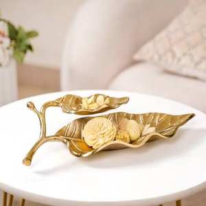 Plateau de service artisanal moderne pour la maison, fête festive et décoration de mariage du Ramadan, élégant plateau à fruits et à salade - Product Image 4