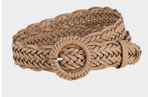 Cinturón de Vestir de Cuero Trenzado de Aleación Vintage con Hebilla de Placa para Regalo, Cinturones Tejidos para Mujer, Casual, Jeans, Golf - Product Image 3
