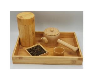Top Quality Handmade Bamboo Tea Storage <b>Box</b> with Lid/ Vintage Style Bamboo Tea <b>Box</b> with Spoon Home Kitchenware Flatware - Product Image 2