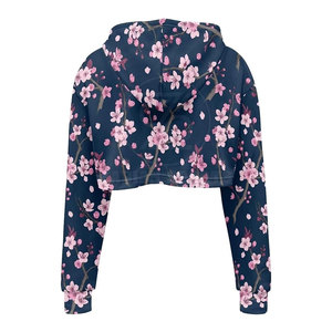Top Qualité Élégant Femmes Crop Top Hoodies Prix de gros Nouveau Design Femmes Crop Top Hoodies - Product Image 2