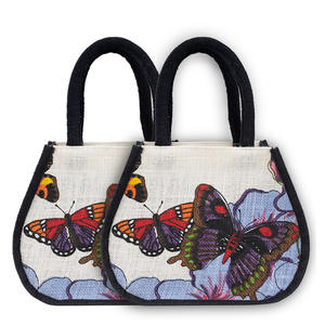 Sacs à provisions fourre-tout sacs de jute d'impression de mode à l'extérieur de la poche fabriqués en Inde Bengale occidental à Kolkata - Product Image 2