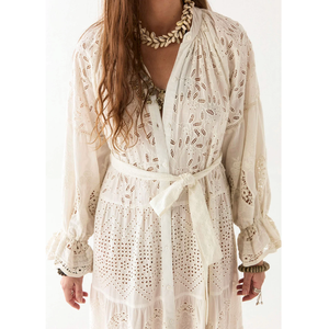 Vestido Lilibet con Parche Canterbury, Elegante, Estilo Boho, Largo hasta el Suelo, Transpirable, Cintura Natural, Versátil para el Día, Ocio, Fiestas Formales - Product Image 2