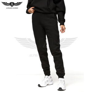 Solid Black Color Soft Fabric Women <b>Trousers</b> With <b>Plus</b> <b>Size</b> Quick Dry Customized Women Wear <b>Trousers</b> Sweatpants - Product Image 1