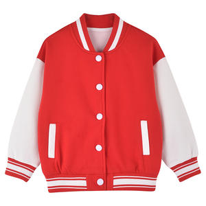 3-10T Hombres Otoño Invierno Chaqueta de béisbol Estampado personalizado Patrón de letras Estilo de calle Chaqueta deportiva de lana cálida para la escuela - Product Image 3