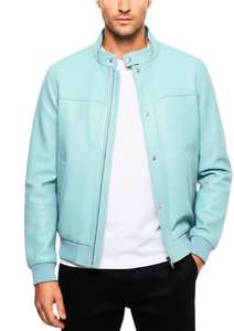 แจ็คเก็ตบอมเบอร์หนังแท้พรีเมียมสำหรับผู้ชาย คอตั้ง มีสีให้เลือกตามสั่ง - Product Image 4