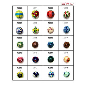 Perles en céramique indiennes faites à la main pour la fabrication de bijoux, artisanat moderne, design artistique décoratif, travail au meilleur prix de gros - Product Image 2