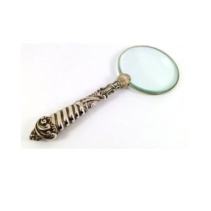 Lupa de Metal de vidrio transparente de diseño antiguo de lujo Color y tamaño personalizados Lupa decorativa - Product Image 5