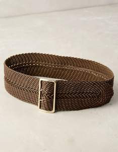 High durability genuine <b>leather</b> <b>belt</b> with polished strap hand finished buckle and classic loop for modern fashion - Product Image 1