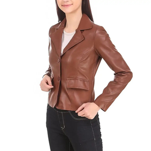 Chaqueta de Motocicleta para Mujer, Mezcla de Lana, Precio Económico, Moda de Invierno, Nueva Llegada, Personalizable, Cuero Sintético Dividido, Transpirable, Desmontable - Product Image 4