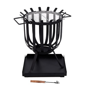 Solid Iron Black Color for Home and Garden at Lowest Price Admirable Design Top Quality Metal Black <b>Fire</b> Pit Barbecue - Product Image 1