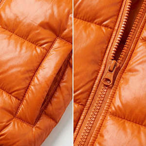 Veste d'hiver matelassée brillante pour homme, manteau en duvet d'oie à capuche, veste matelassée à bulles, logo personnalisé, usine OEM/ODM - Product Image 3