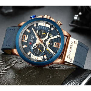 Montre sport mécanique avec bracelet en cuir imperméable - Product Image 4