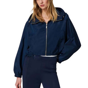 Nouvelle veste coupe-vent matelassée à capuche imprimée pour femme 2025, imperméable, en polyester écologique, softshell, streetwear d'hiver - Product Image 2